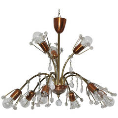 Austrian Mid Century Modern Chandelier by Emil Stejnar 1950s 9