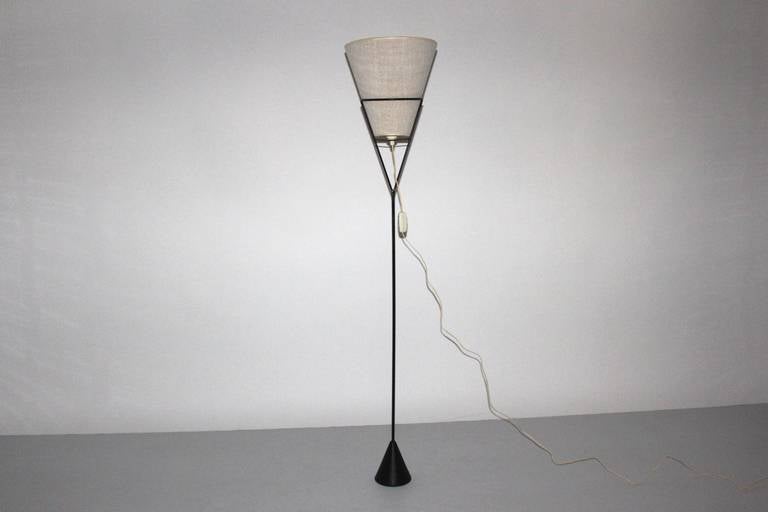 Cast Mid-Century Modern Vintage Authentic Carl Auboeck Floor Lamp Vienna 1950s For Sale