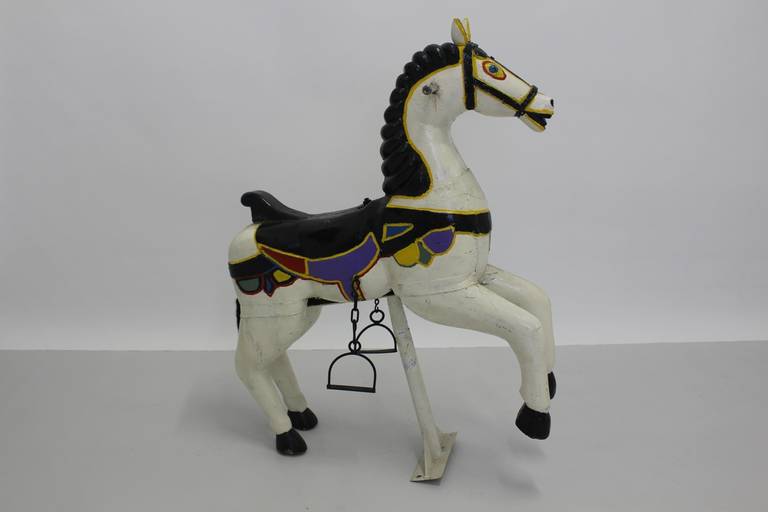 Art Deco Vintage Wood Carousel Horses Austria, circa 1920 In Good Condition In Vienna, AT