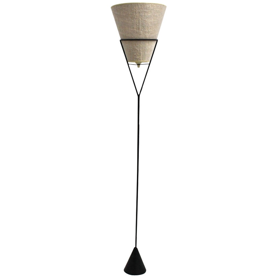 Lampadaire vintage authentique Carl Auboeck, moderne du milieu du siècle, Vienne, années 1950 en vente