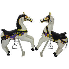 Wooden Carousel Horses Austria circa 1890 4