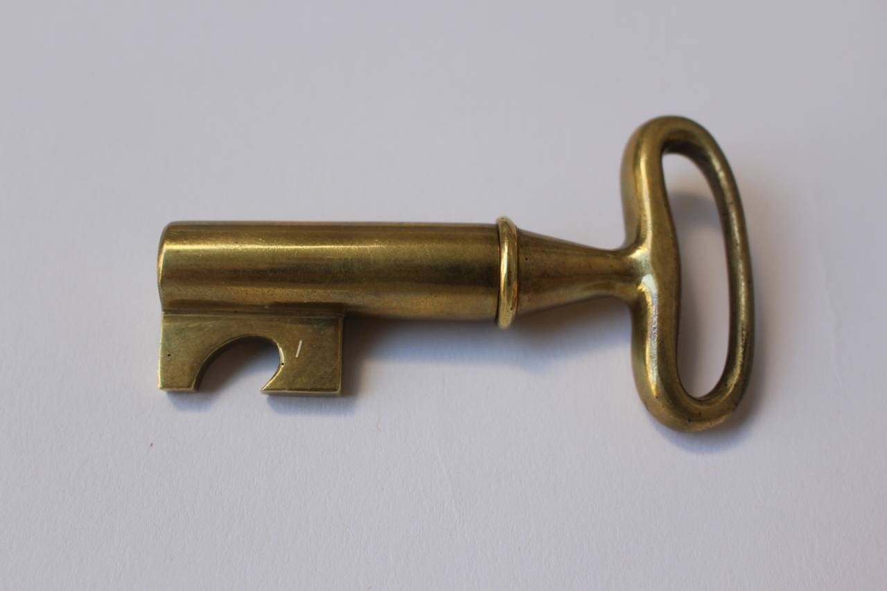 Ferronnerie Crémaillère à clés en laiton moderne du milieu du siècle dernier par Carl Auböck, Autriche, vers 1950 en vente