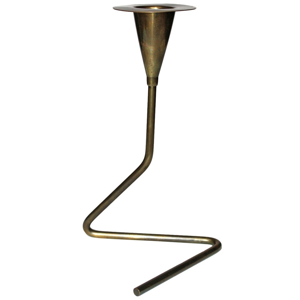 Mid-Century Modern Carl Auböck Brass Vintage Candlestick, Austria, 1950s