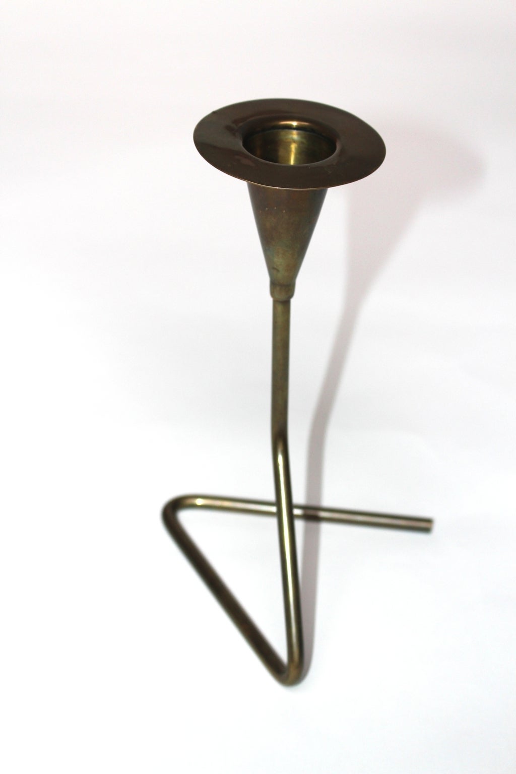 Mid-Century Modern Carl Auböck Brass Vintage Candlestick, Austria, 1950s 1