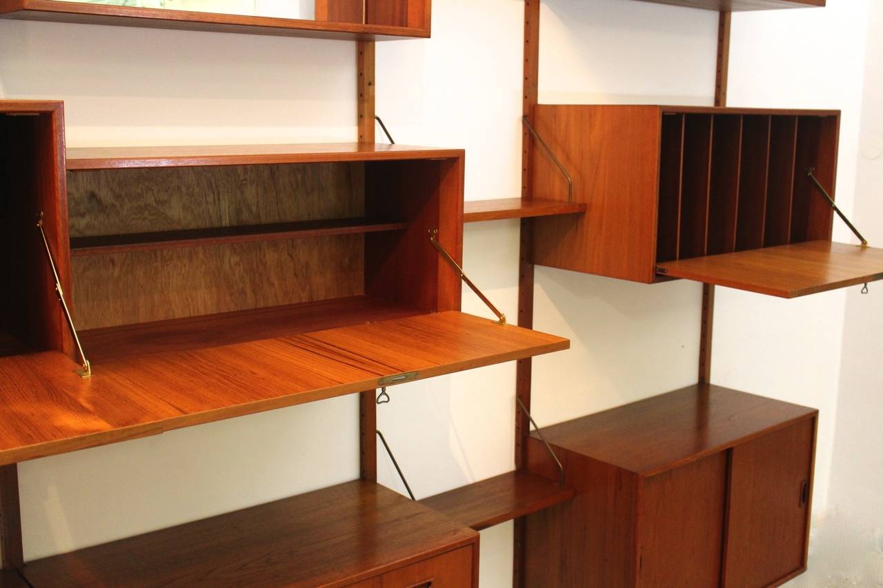 vintage teak wall unit