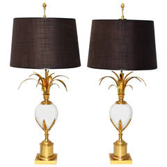 Pair of Table Lamps in the Style of Maison Charles, France, 1970s