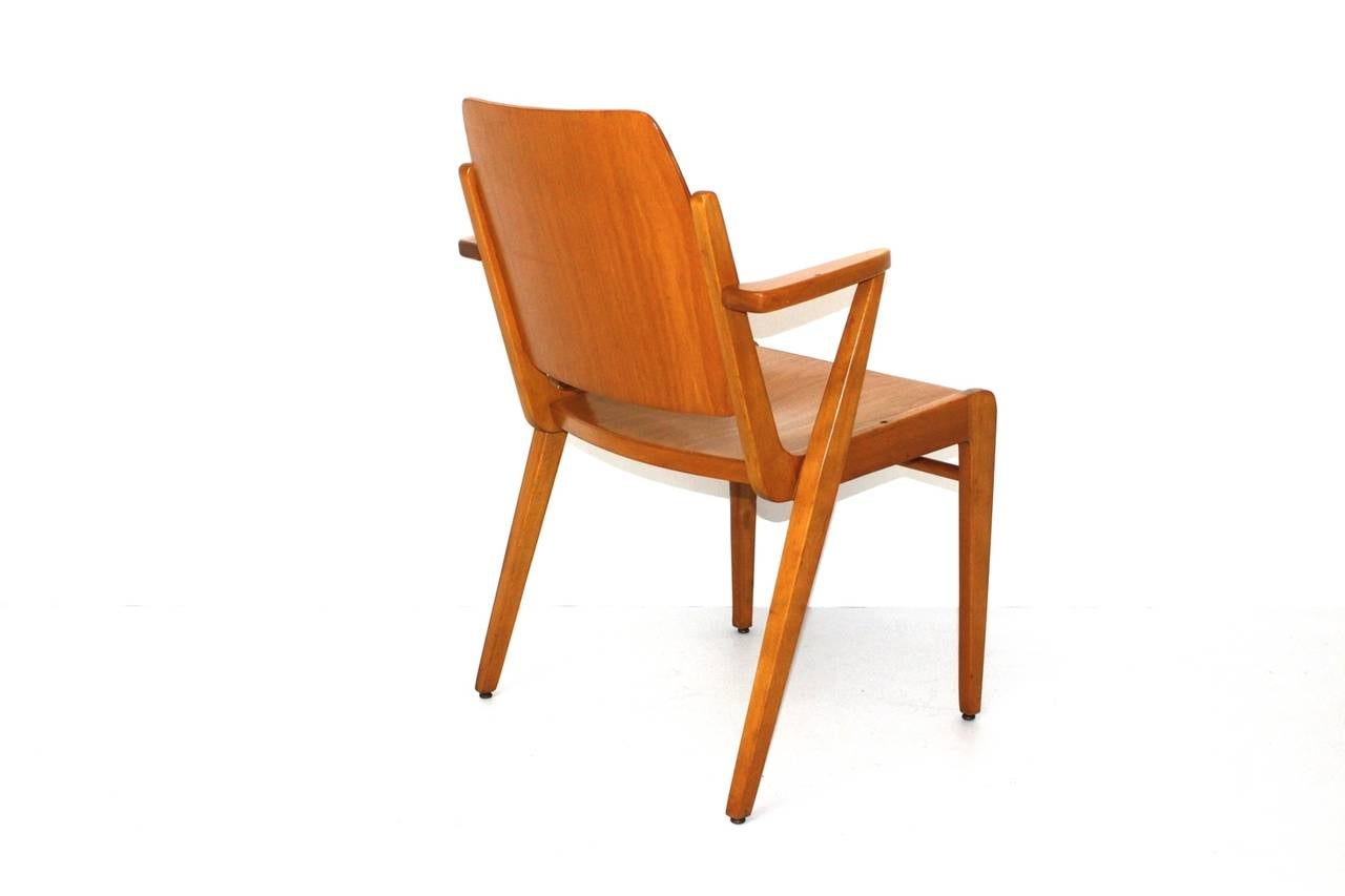 Mid-20th Century Mid-Century Modern Beech Vintage Dining Chairs Franz Schuster Vienna Up to 18 For Sale