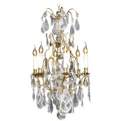 19th Century Antique French Crystal Chandelier in the Style of Louis XV