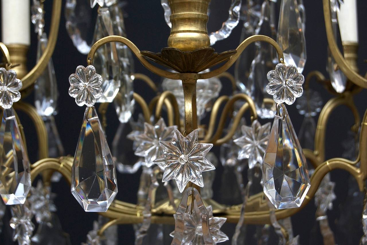 19th Century Antique French Crystal Chandelier in the Style of Louis XV In Excellent Condition For Sale In Eindhoven, NL