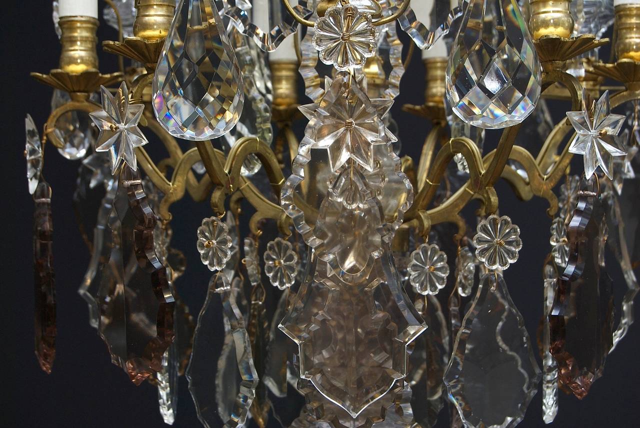 Louis XV Style French Crystal Chandelier with Six Lights In Excellent Condition For Sale In Eindhoven, NL