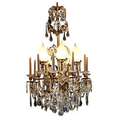 19th Century Large, French Crystal Chandelier in the Empire Style