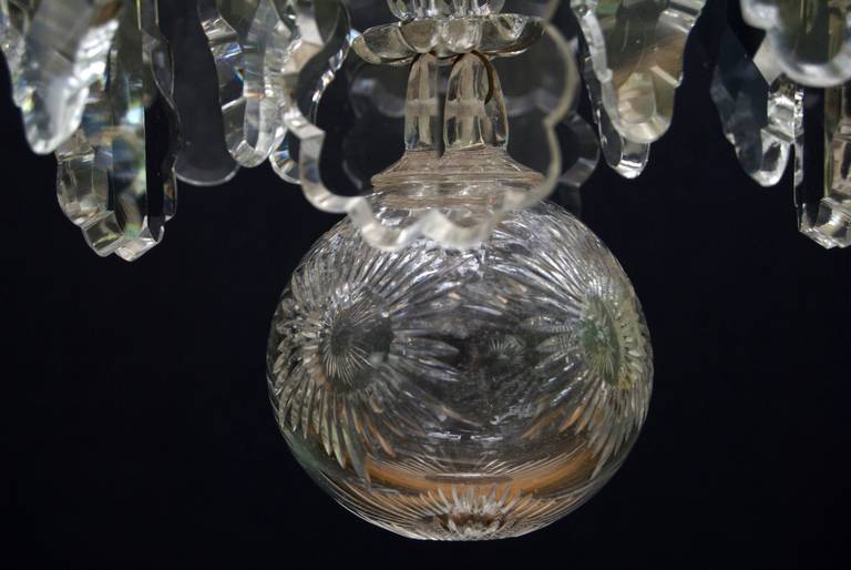 Early 20th Century French Silvered Crystal Chandelier with Eight Lights For Sale 2