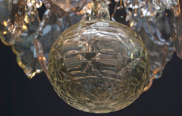 18th Century Gilt Bronze Large French Crystal Chandelier, Louis XV Period