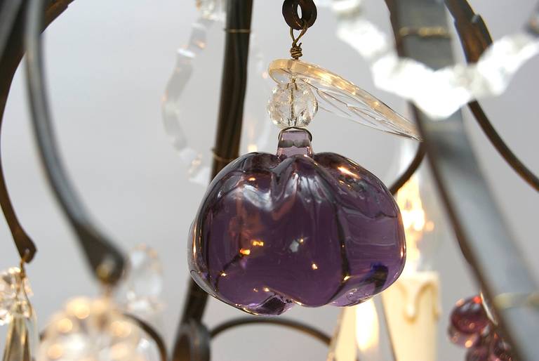 20th Century Extraordinary Original French Fruit Chandelier in Louis XV Style For Sale 1