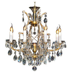 20th Century Chandelier with Bohemian Crystals