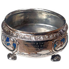 Rare Liberty Silver Enamel Rose Bowl, Birmingham, 1902 11