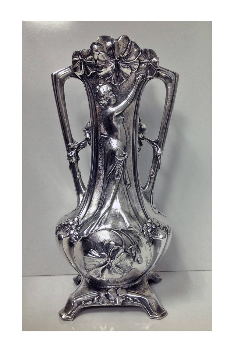 Vaso firmato Moreau Art Nouveau, Francia, circa 1900