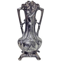 Signed Moreau Art Nouveau Vase, France circa 1900