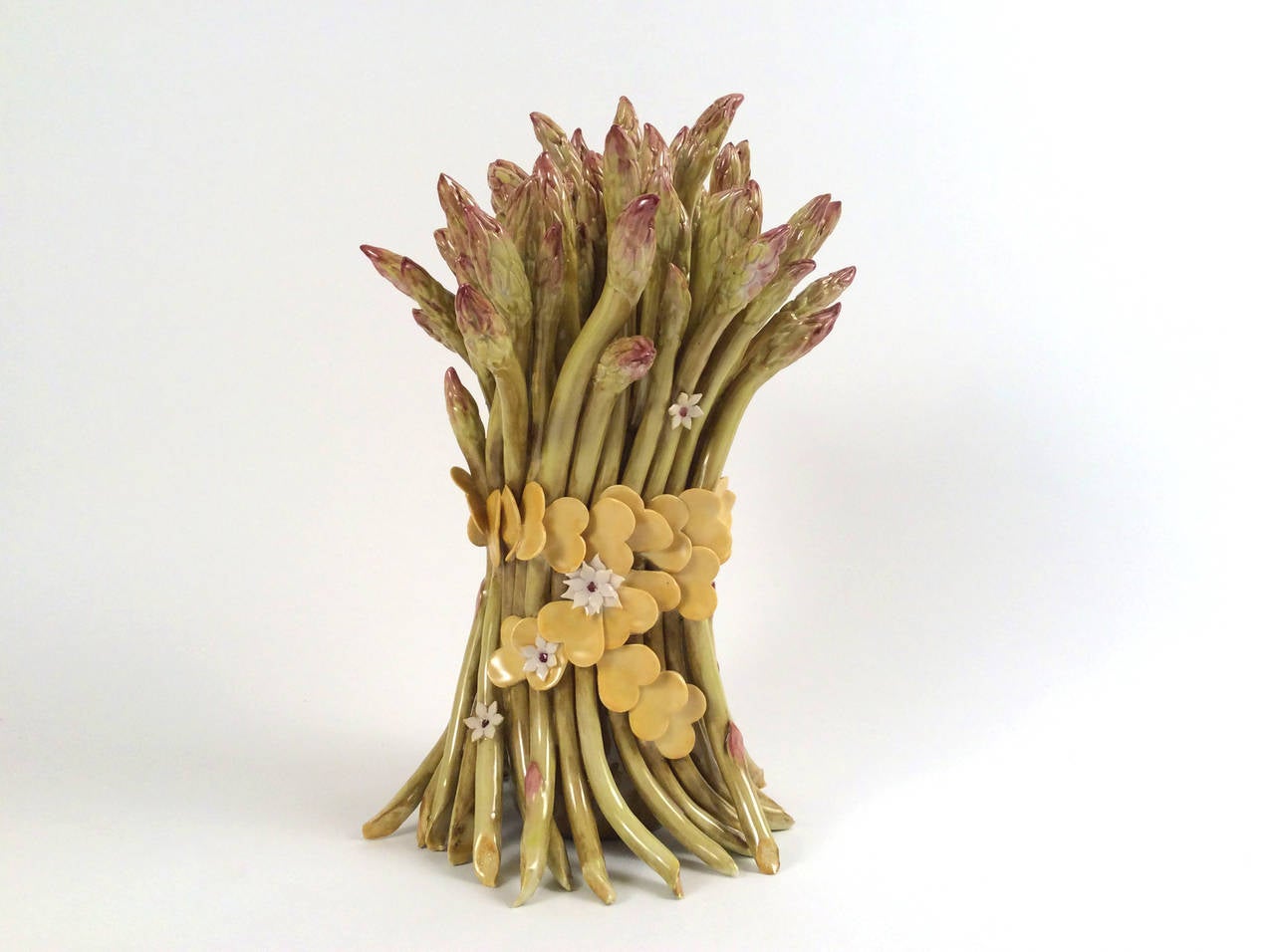 Large Asparagus in Pale Yellow, Porcelain Objet d'Art