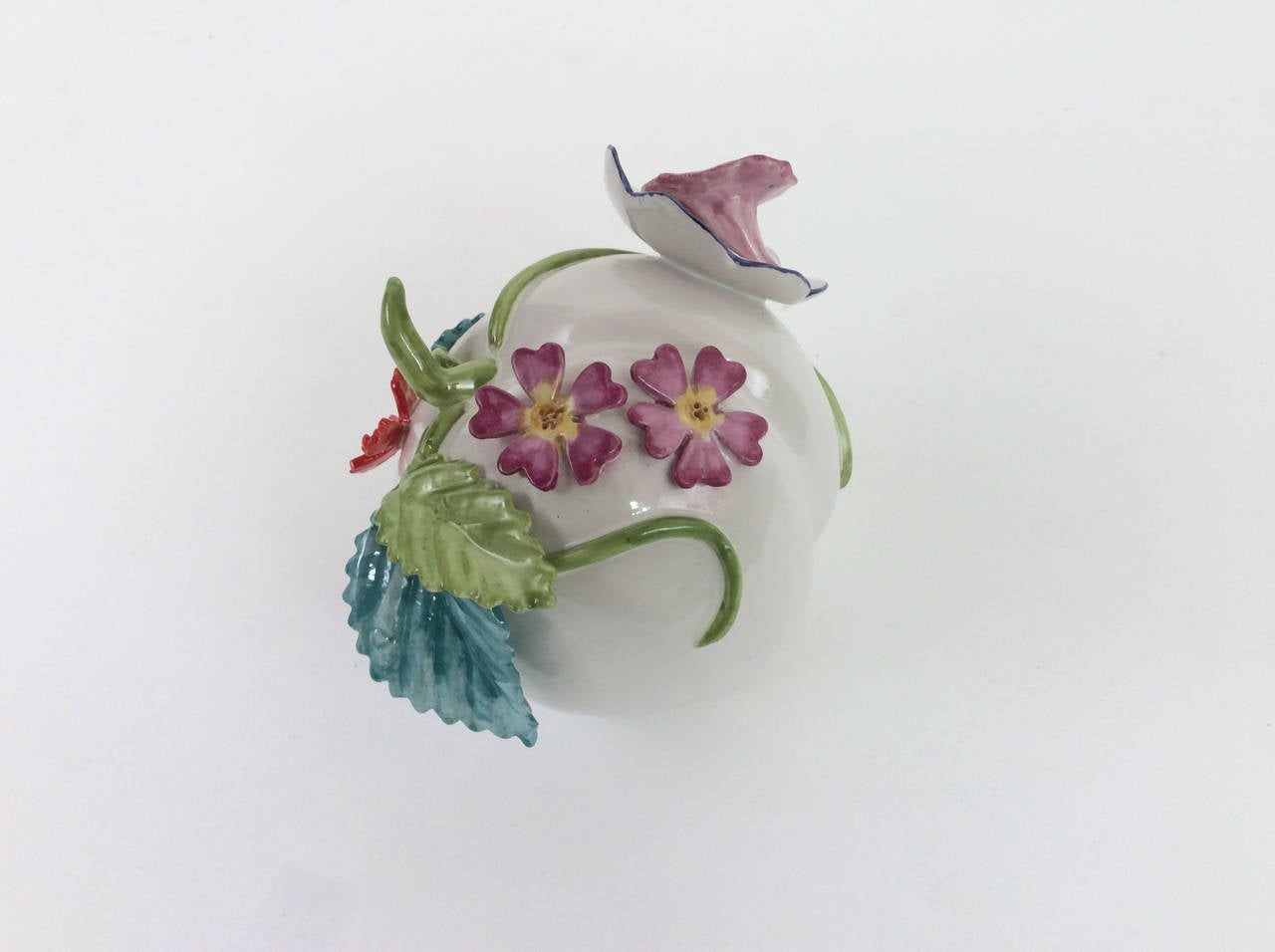 Limoges Plum, Porcelain Objet d'Art