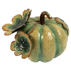 Used Melon with Lady's Mantle, Porcelain Objet d'Art