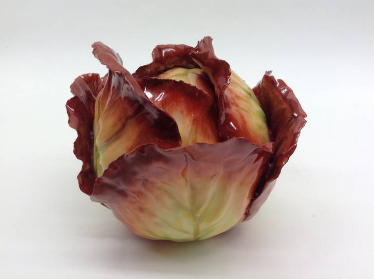Fall Radicchio Porcelain Objet d'Art