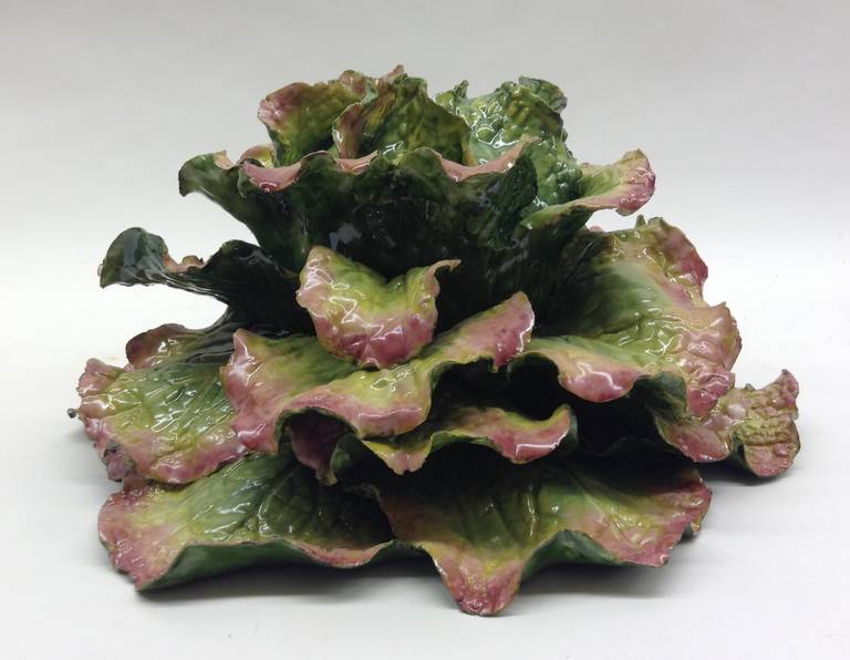 Harvest Cabbage, Porcelain Objet d'art for centerpiece or table display 1