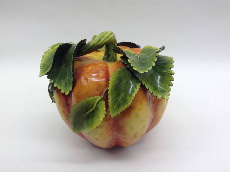 American Porcelain Melon Centerpiece For Sale