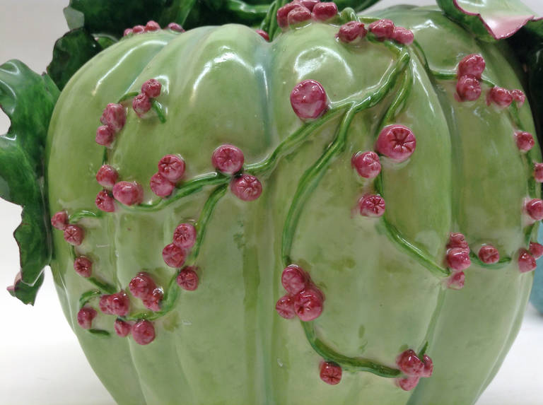 Chelsea Porcelain Red Anchor Period Inspired Melon Centerpiece For Sale 1