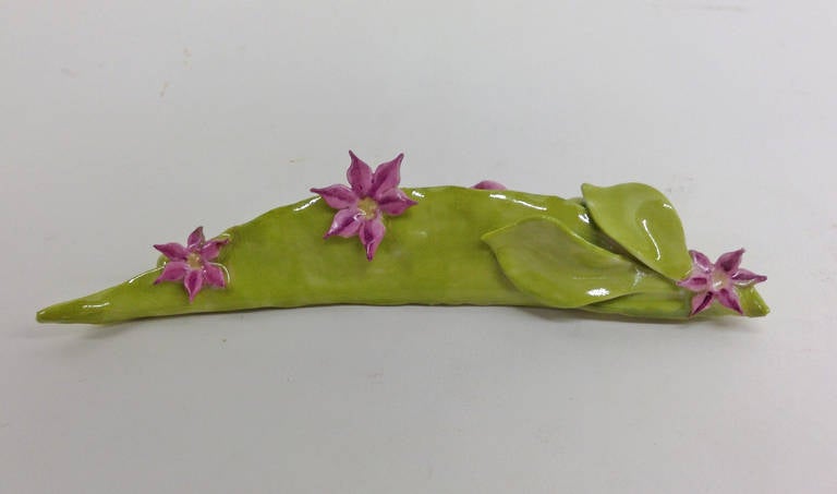 Baby Girl Peapod Botancal Porcelain Objet d'Art In Excellent Condition For Sale In Boston, MA