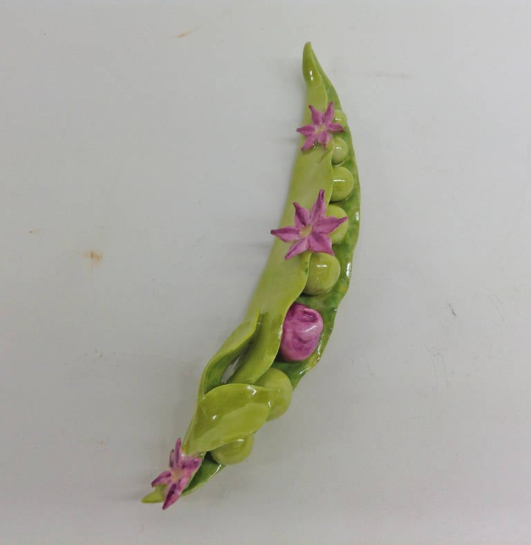 Contemporary Baby Girl Peapod Botancal Porcelain Objet d'Art For Sale