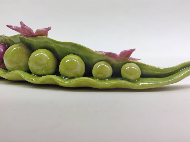 Ceramic Baby Girl Peapod Botancal Porcelain Objet d'Art For Sale
