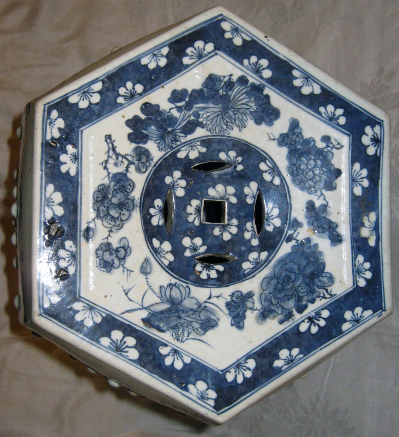 Siège de jardin en porcelaine d'exportation chinoise du XXe siècle Bon état - En vente à Savannah, GA