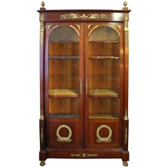 Bibliotheque française Second Empire Napoléon III en acajou monté d'ormolu
