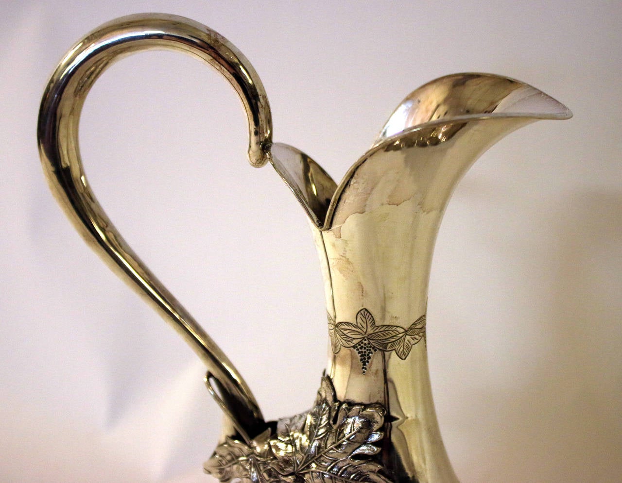 Spanish Mid-Century Sterling Silver Ewer and Bowl by Pasgorcy