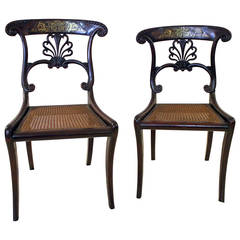 19th Century Regency Mahogany Chairs with Boulle 5