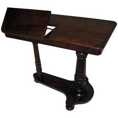 19th Century English Regency Adjustable Reading Table