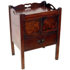 Georgian Mahogany Bedside Table Commode 6