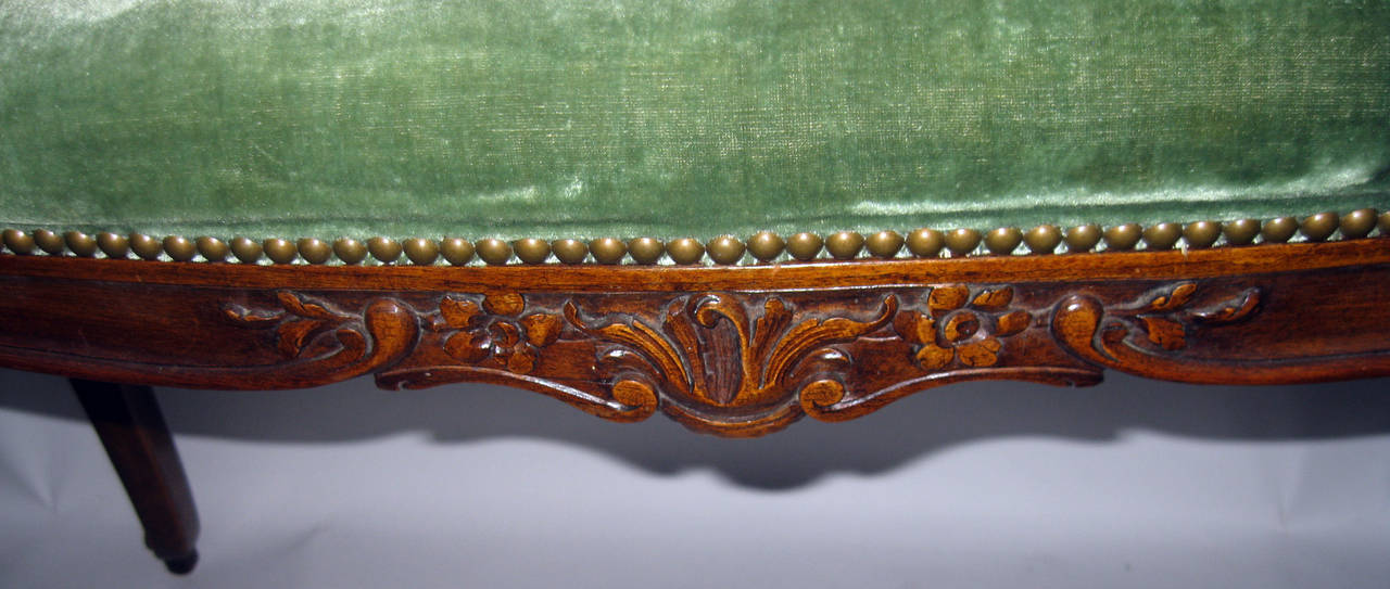 French 19th Century Louis XV Upholstered Bench