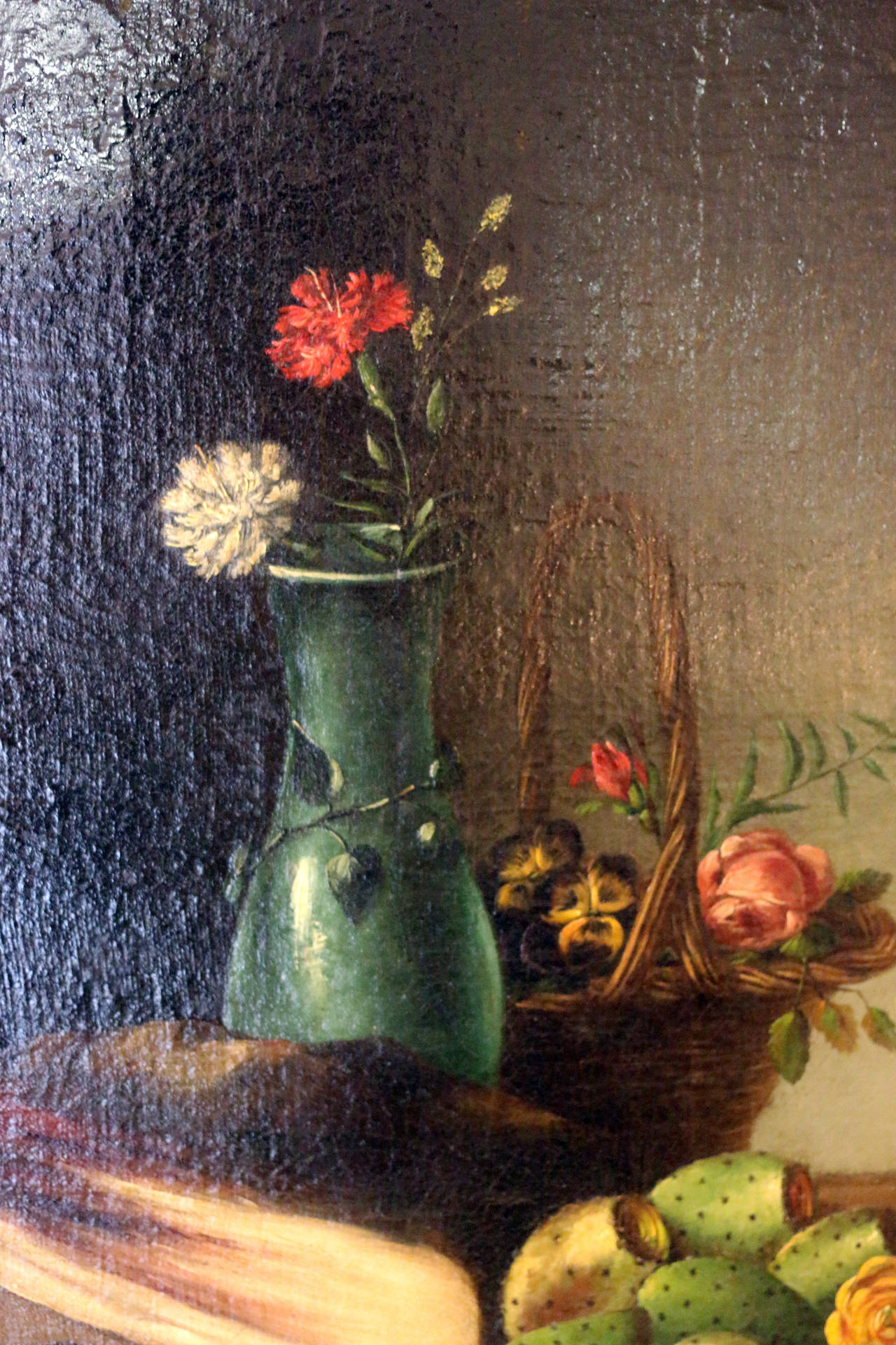 Unknown 19th Century Pair of Still Life Oil on Canvas Paintings