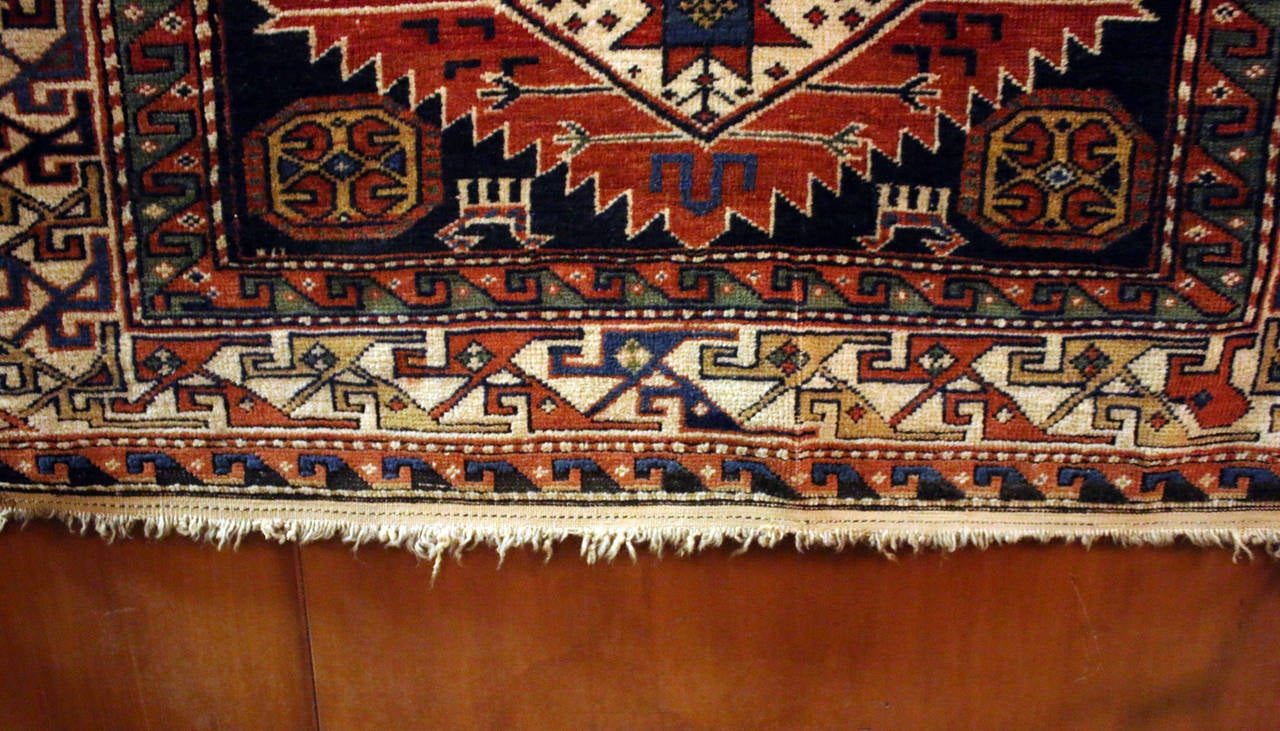 Antique Caucasian Shirvan Carpet For Sale 2