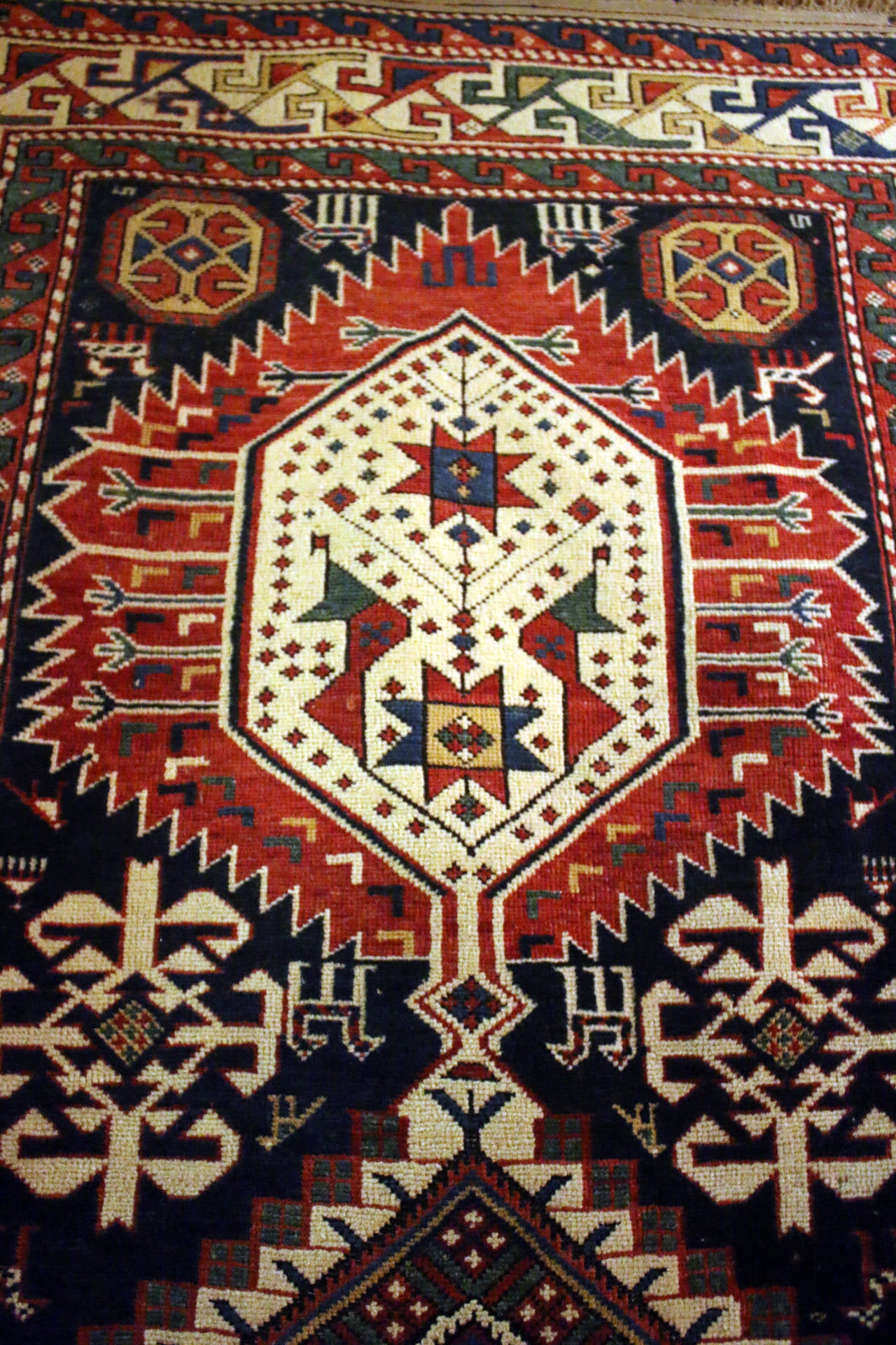 19th Century Antique Caucasian Shirvan Carpet For Sale
