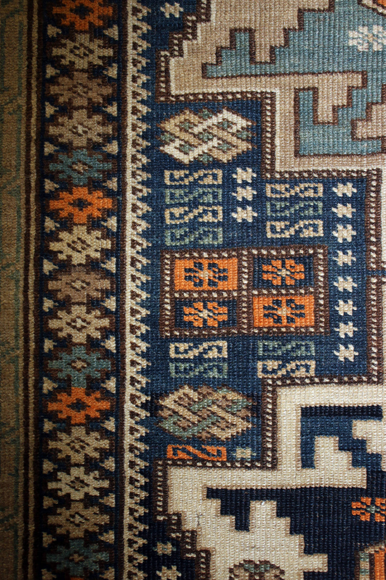 Hand-Knotted Antique Caucasian Shirvan Carpet For Sale