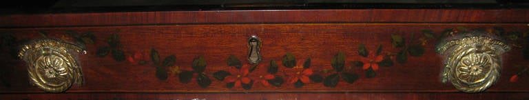 19th c Mahogany Pembroke Table Edwards&Roberts London with Decorative Painting  3