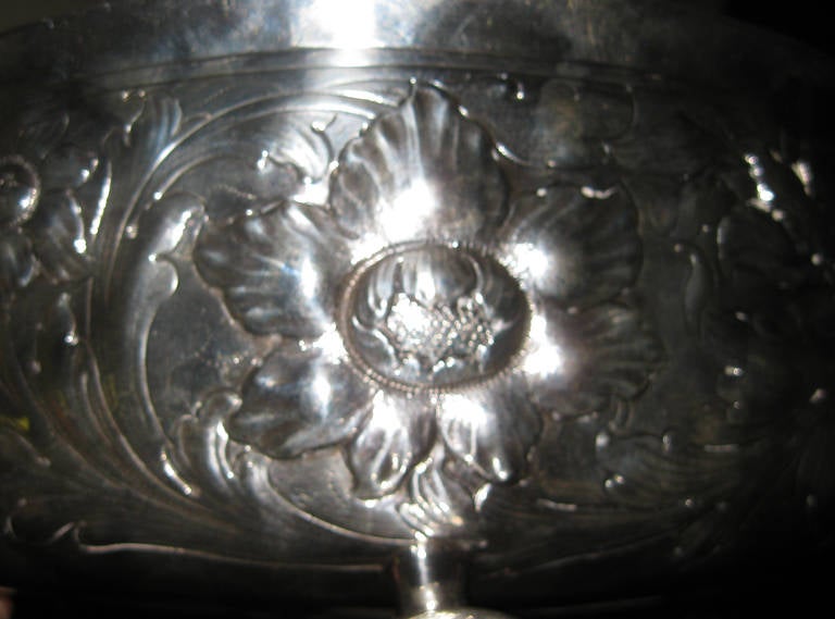20th Century Henry Lambert Art Nouveau English Sterling Silver Wine Cooler For Sale