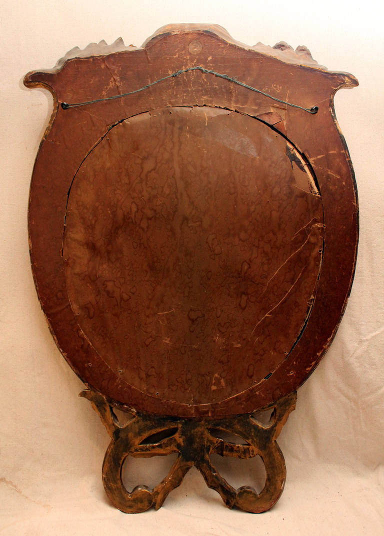 Miroir de l'Empire américain en bois doré du XIXe siècle en vente 6