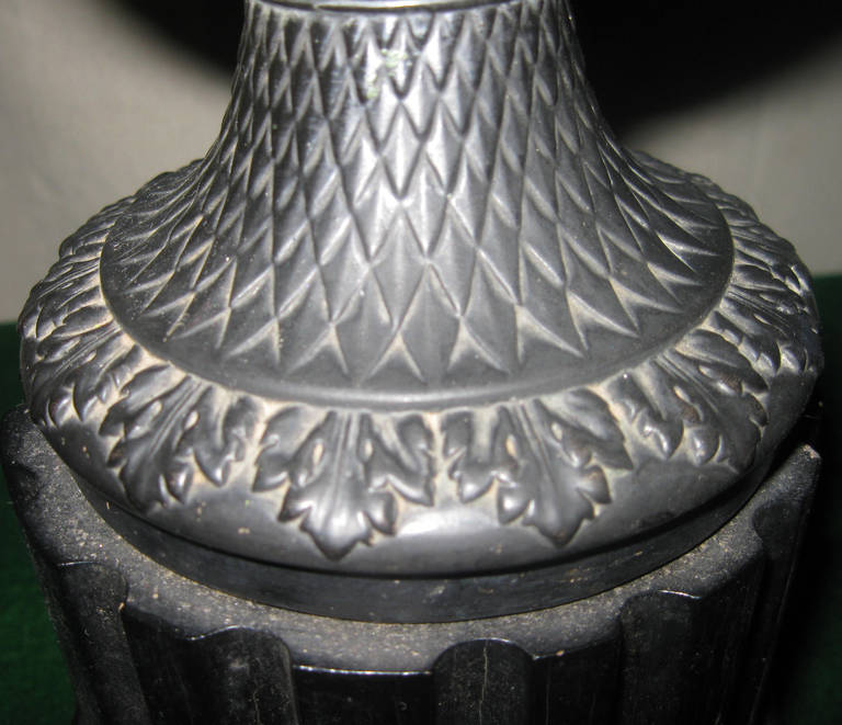 British 19th Century English Neoclassic Jasperware Basalt Urns