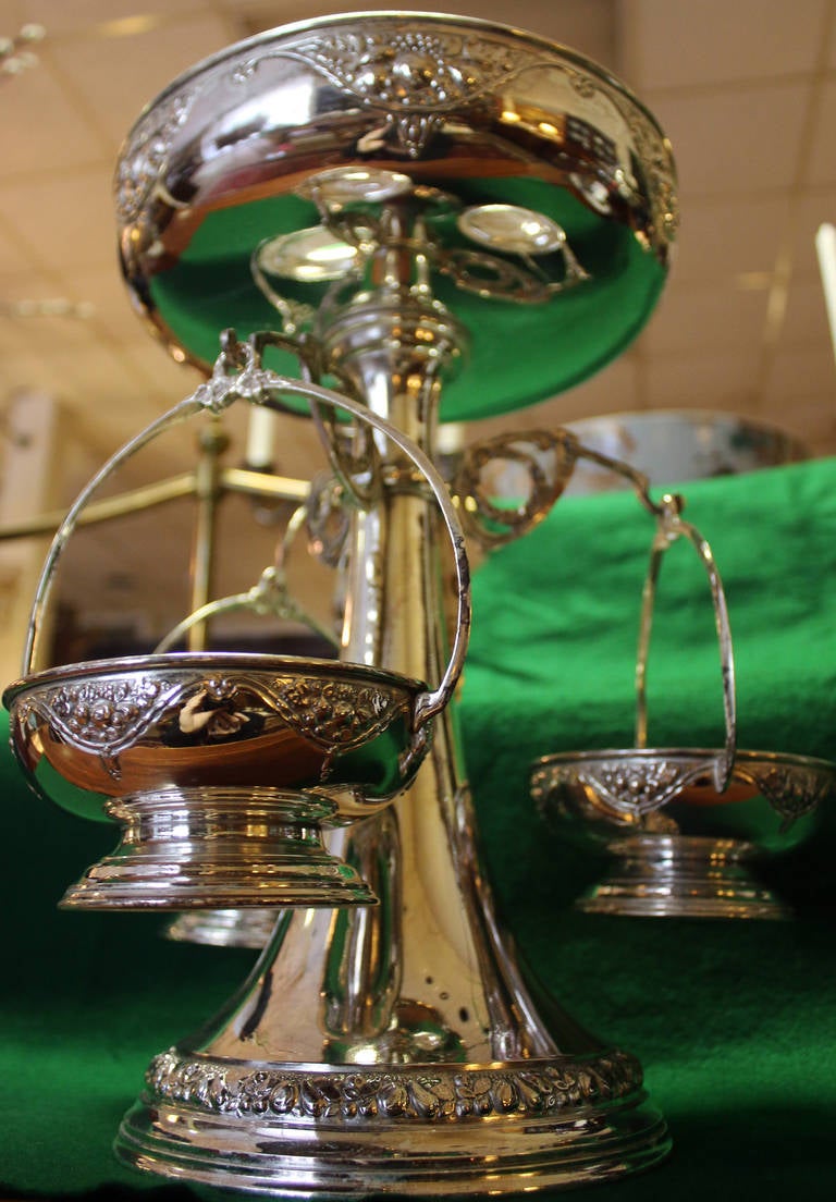 silver plated epergne