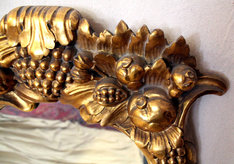 Miroir de l'Empire américain en bois doré du XIXe siècle en vente 1