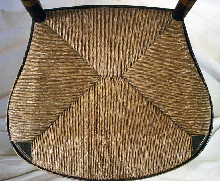 American 19th century Painted Maple Hitchcock Chair